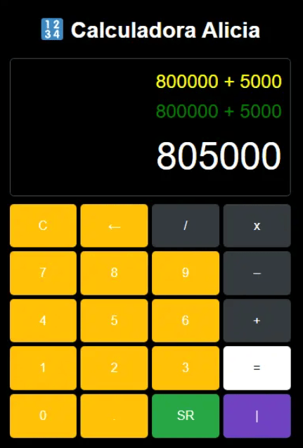 Calculadora Alicia de Suma